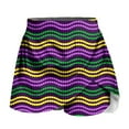 thumbnail image 5 of Sparkly Sequin Print Casual Elastic Waist Double Layer Athletic Skirt For Festival And Dance, 5 of 6