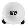 thumbnail image 1 of Cuencos de cerámica con forma de animal de dibujos animados para comida y agua, para animales pequeños, suministros de alimentación para mascotas, Panda, 1 of 12