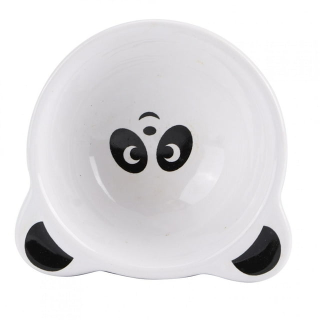 Cuencos de cerámica con forma de animal de dibujos animados para comida y agua, para animales pequeños, suministros de alimentación para mascotas, Panda