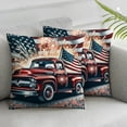 thumbnail image 3 of nygtbtfer Set of 4 Throw Pillow Covers Pillow Covers American Flag Red White Blue Cushion Covers Pillow Cases Home Outdoor Decorations White, 3 of 7