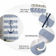 thumbnail image 6 of Blue White Striped Waterproof Fabric Shower Curtain,Navy Blue Beach Nautical Anchor Ocean Coastal Shower Curtain for Bathroom Curtains Bathtubs Hotel Shower Curtains with 12 Hooks Long 72x78in, 6 of 6