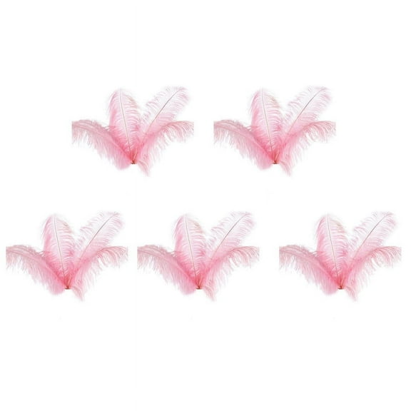 50 Pcs Natural Ostrich Feathers Wedding Decoration Pink 20-25cm