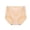 Beige, variant on Womens Low Waist Seamless No-Show Panties Lightweight Bikini Briefs Soft Daily Wear Basic Color Underwear