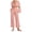 Rose, variante sur sageysalite Ensembles 2 Pcs pour Femmes Hauts Courts en Coton et Lin et Pantalons Légers Respirants Tenues d'Été Automne Manches Longues