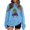 Blue, variant on 1-Pc Green Hand Graphic Sweatshirt for Women, Halloween Crewneck Long Sleeve Pullover — Lightweight Funny Grave Print Casual Top Unisex Fall Fashion Navy S