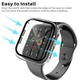 thumbnail image 5 of For Apple Watch Series 9/8/7 [45mm] Case, IC ICLOVER Full Cover Snap-On Cover with Built-in Clear Glass Screen Protector Anti-Scratch & Shockproof Hard PC Transparent Bumper iWatch Series 7/8/9 45mm, 5 of 7