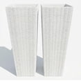 thumbnail image 1 of Garvee 2 Pack Tall Planter Pots, 11.77 x 11.77 x 32.16", with 4 Drainage Holes, White, 1 of 7