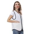 thumbnail image 4 of Toptie Supermarket Uniform Vest Zipper Volunteers Event Vest Unisex Waistcoat-White-3XL, 4 of 9