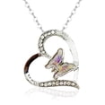 thumbnail image 1 of Collier Pendentif en Diamant Papillon d'Amour pour Femmes, Série d'Animaux, Bijoux, 1 of 9