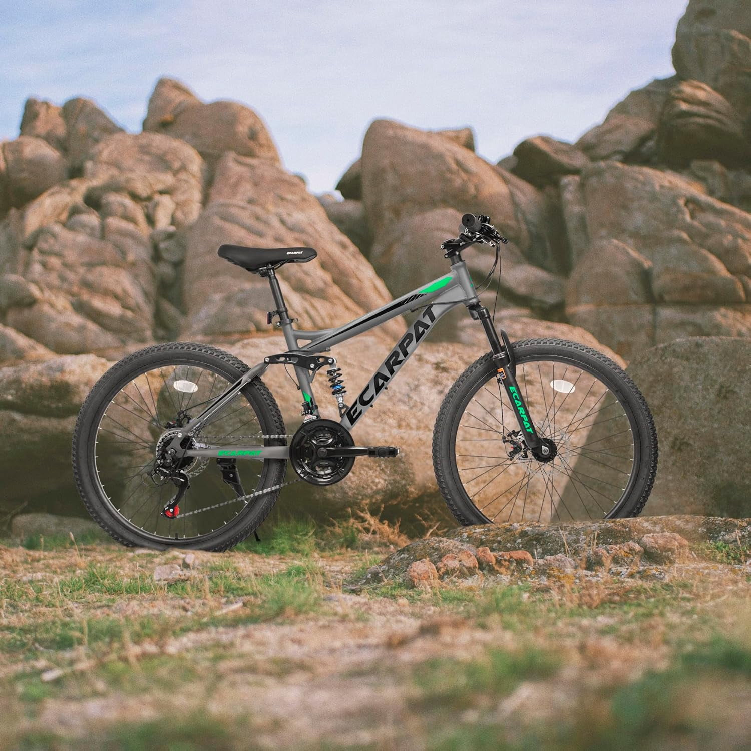 Ambifirner 24 Inch Adult Bike, 21 Speed Commuter Bicycle, Bicycle for Women and Men with High-Carbon Steel 24 Speed Mountain Urban Bike