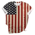 thumbnail image 5 of Otvok Womens Summer Tops Short Sleeve O-Neck T-Shirts Casual Dressy Business Work Blouses Independence Day, 5 of 6