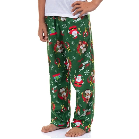 Elf Pajamas Buddy OMG I Know Him Allover Design Flannel Lounge Pants