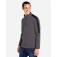 thumbnail image 2 of CORE365 CE404 Men's Market Snag Protect Mesh Colorblock Quarter-Zip Pullover-Carbon/ Black-2XL, 2 of 6