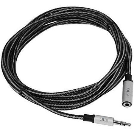 UPC: 0662774021386 | Siig CB-AU0D12-S1 3.5 mm Woven Fabric Braided Stereo Aux Cable