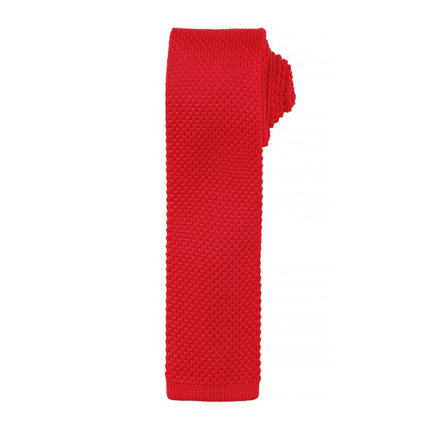 Premier - Corbata efecto de punto para hombre (Rojo)