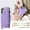 thumbnail image 5 of Allytechgroup Flip Wallet Case for iPhone 8 Plus/7 Plus with Cards Holder, PU Leather Phone Case with Lanyard Kickstand Shockproof Back Cover for iPhone 8 Plus/7 Plus, Purple, 5 of 8