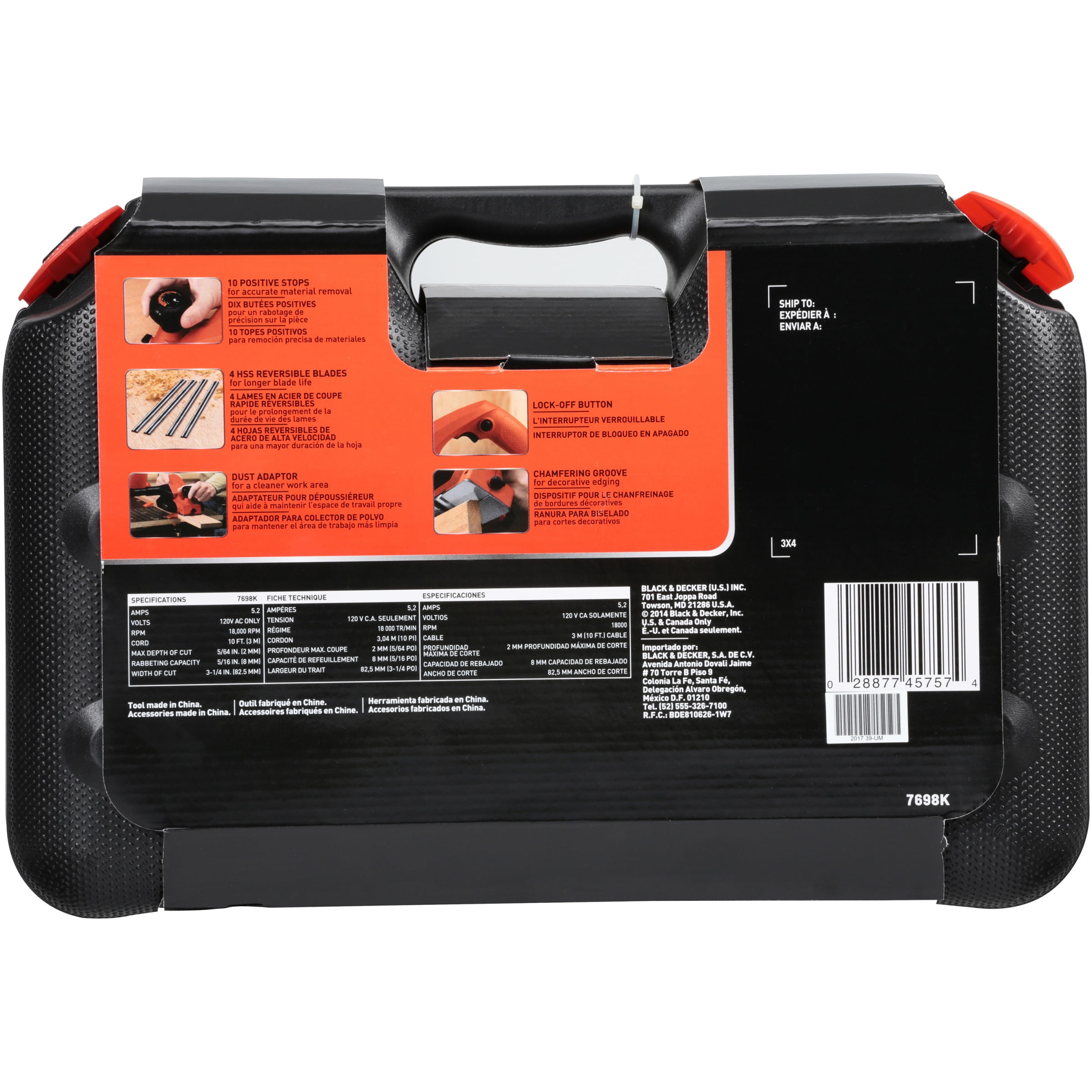 BLACK+DECKER 3.25-in W 5.2-Amp 4-Blade Handheld Planer in the Planers  department at