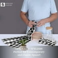 thumbnail image 5 of HEIRLOOM COMFORT Gingham Check Kitchen Towels 12 Pack, 18"x26", 100% Cotton, Super Absorbent & Quick Dry, Durable Dish Towel for Drying Dishes, Machine Washable, Everyday Use - Black, White, 5 of 6