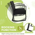 thumbnail image 4 of Vineego 3 Pieces Patio Furniture Set, Rocking Chairs with Coffee Table Set, Outdoor Wicker Bistro Set for Garden, 4 of 7