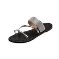 thumbnail image 2 of absuyy Womens Silver Sparkle Sandals | Glitter Thong Flat Slides with Soft Cushioned Footbed, Comfortable Casual Summer Shoes for Beach & Daily Wear,Size 9.5, 2 of 8