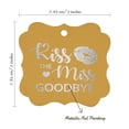 thumbnail image 7 of Inkdotpot Pack Of 100 Kiss The Miss Goodbye Bridal Shower Paper Tags DIY Craft Bracket Shape Real Silver Foil Hang Tags, 7 of 7