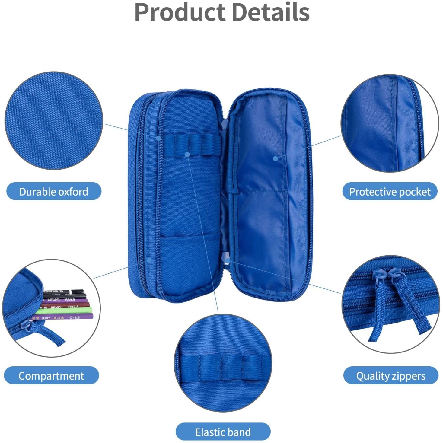 Trousse à Crayons Grande Capacité Avec Motif Cody Rhodes - Compartiments Multiples - Pour école, Bureau, Rangement - Tissu Polyester Et PVC Durable - 8