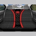 thumbnail image 6 of Pzuqiu Red Paw Honeycomb Car Seat Covers Full Set Front and Rear Seat Cover Set Car Front Seats 3 PCS Front and Back Seat Protector Fit for Trucks Sedans, 6 of 10