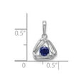 thumbnail image 2 of 1/3 Carat (Ctw) Lab-Created  Blue Sapphire Geometric Pendant Necklace in 14K White Gold with Chain for Women, 2 of 4