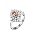 thumbnail image 1 of Halo 1.25 Carat Morganite and Diamond Engagement Ring for Women in 14k White Gold morganite and diamond engagement ring, 1 of 2