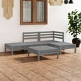 thumbnail image 1 of vidaXL 5 Piece Garden Lounge Set Solid Pinewood Grey, 1 of 8