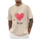 thumbnail image 2 of Camisas de Manga Larga para Hombres Imprimir Casual Cuello Redondo Blusa de Manga Corta, Camisas de Lino para Hombres, 2 of 8