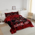 thumbnail image 3 of Erosebridal Gaming Player Bedding King Comforter Set, Neon Rectangle Down Comforter, Gamepad Gamer Decor, Lightweight 3pcs, 3 of 7