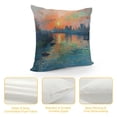 thumbnail image 4 of Orinice Sunset Graphic Decorative Cotton Linen Pillow Cover for Home Couch Living Room Sofa Bedroom - Pack of 1 20x20in, 4 of 5