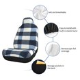 thumbnail image 6 of Car Seat Covers Are Protected From Dust And Spillage And Elastic Straps Are Easy To Install For Easy Car Suv Truck Delivery Slateblue Buffalo Plaid Check Tartan Scotland_2 1, 6 of 8