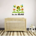 thumbnail image 2 of Holiday Gift Children You are Bee-utiful Cute Animal Wall Decal Decoration Beautiful Flying Bees on Sunflower Field Decal Lasts Years and Easily Removable - Size: 45 in x 41 in, 2 of 3