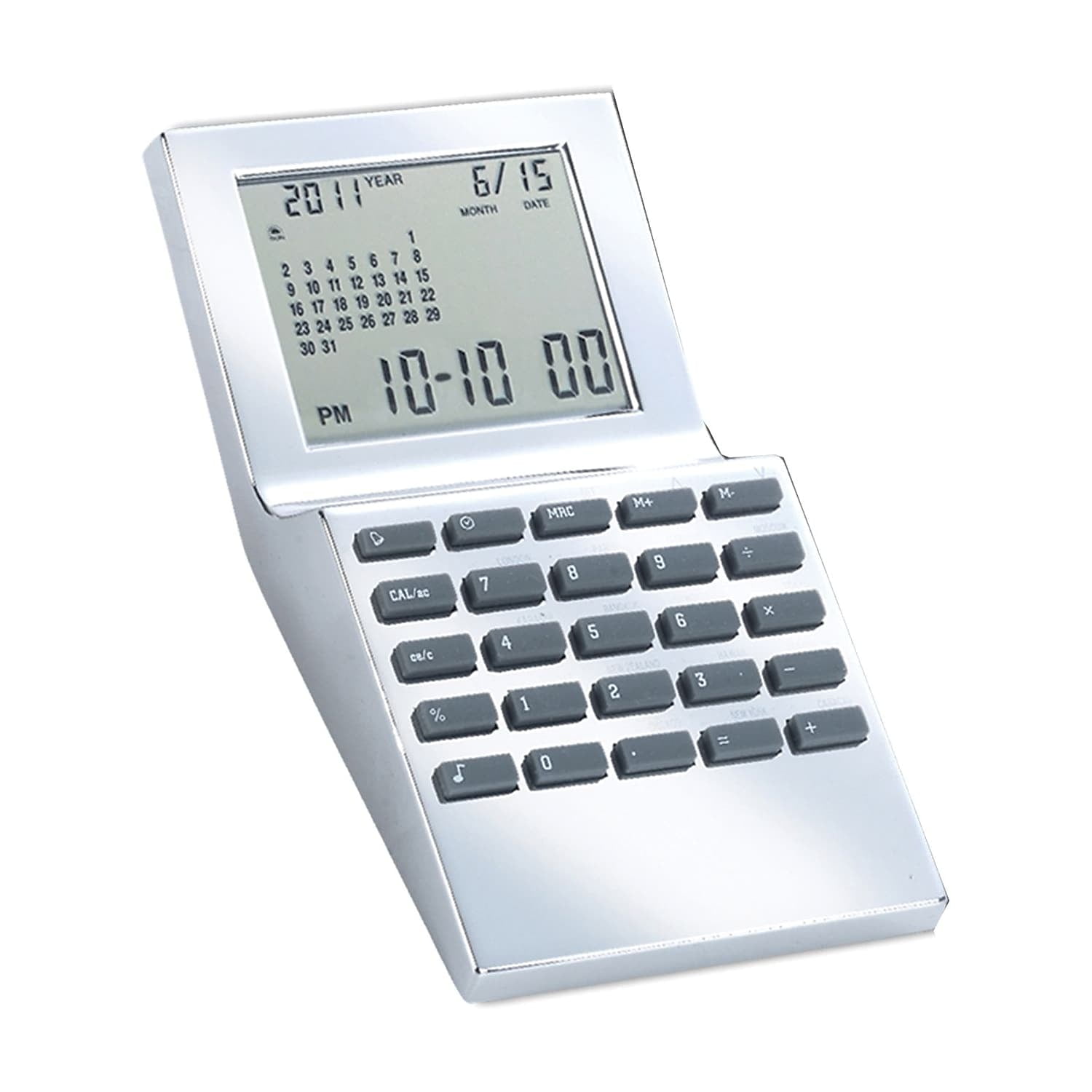 Natico Originals 10-WT1350 Wt-Alm- Calendar-Calc- Sil