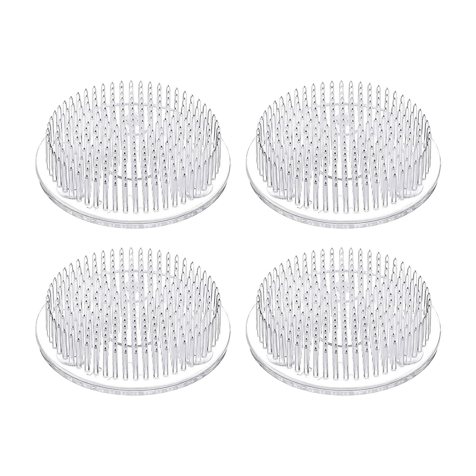 perfeclan 4 Pieces Flower Frog Flower Arranger Plastic Easy to Use Floral Arrangement Pin Holder for Floral Design Gardening DIY Crafts