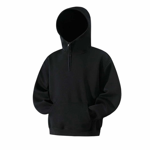Blusa informal de manga larga con capucha para hombre, con cordón ajustable, de poliéster, con botones y cuello alto para playa