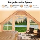 Barara King 4-6 Person Inflatable Camping Tent with 4 Mesh Screen Windows and 2 Doors for Windproof Waterproof Family Outdoor Camping Trip, White