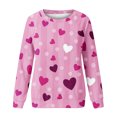 thumbnail image 4 of VALMASS Women's Valentine's Days Graphic Sweatshirts Long Sleeve Pullover Tops Fashion Cute Print Crewneck Sweatshirts (2XL, Pink-B), 4 of 4