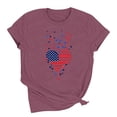 thumbnail image 4 of 4th of July Patriotic T-Shirts Women American Flag Print Casual Short Sleeve Tee Tops, 4 of 6
