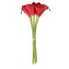 Wedding Party Home Gift Calla Lily Artificial Manmade Flowers Bouquet Red 12 Pcs