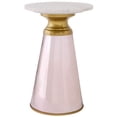 thumbnail image 2 of Safavieh Guido Glam Glass Round End Table, Pink / White, 2 of 7