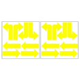 thumbnail image 1 of Hemoton 2 Sheets Arrow Sticker Directional Arrow Sign Adhesive Floor Wall Decals, 1 of 4