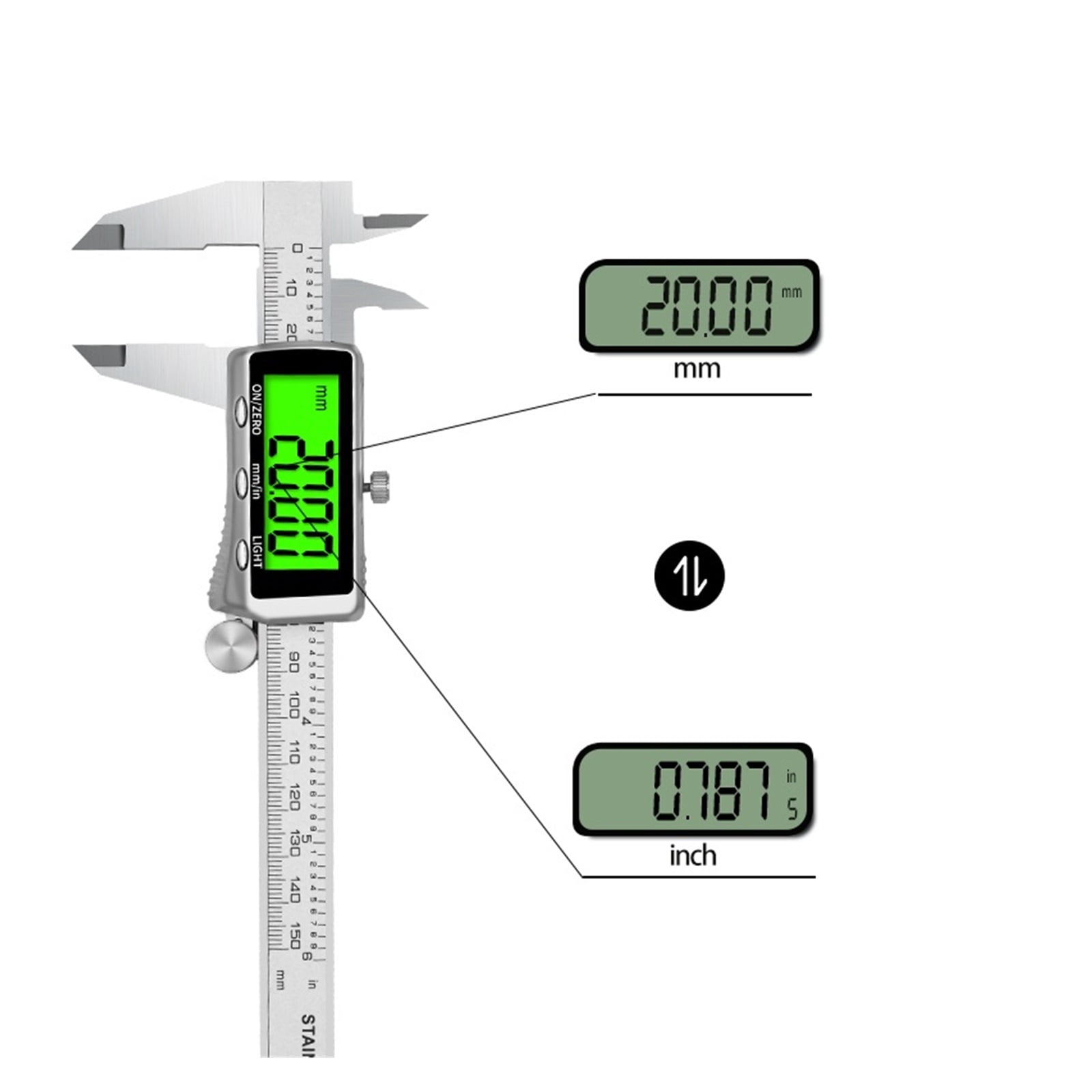 Digital Caliper 150 Mm 6 Inch Measurement Tool Stainless Steel Vernier Caliper Factory Supply IP54 Waterproof ,Accurate Measurement