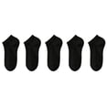 thumbnail image 3 of Fabrcox 5 Pairs Disposable Socks, No Wash Lazy Socks, Ankle Style, Unisex Daily Socks for Travel Business for Men Women Black, 3 of 6