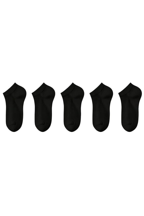 Garbnen Disposable Travel Socks 5 Pairs, No Wash Lazy Daily Socks, Lightweight Breathable Ankle Socks for Women Men White