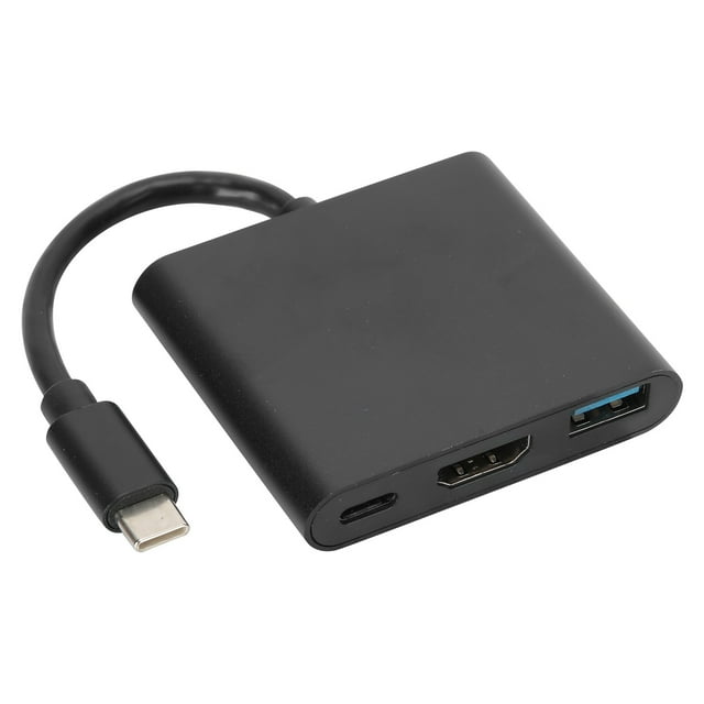 Estaciones de acoplamiento 3 en 1 Hub TypeC a HDMI Adaptador convertidor USB Unidad gratuita