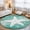 Green, variant on Teal Nautical Starfish Washable Small Entryway Area Rugs 2'x3', Coastal Modern Summer Marine Life Washable Throw Rug Non-Slip Sturdy Edge Binding Carpet for Front Door Floor Room Entry