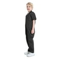 thumbnail image 4 of Toptie Boy's Coverall Child's Mechanic Halloween Costume Jumpsuit Short Sleeve-Black-13/14Y, 4 of 7